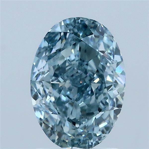 2.12ct Oval FANCY VIVID BLUE VS1 Lab Created Diamond