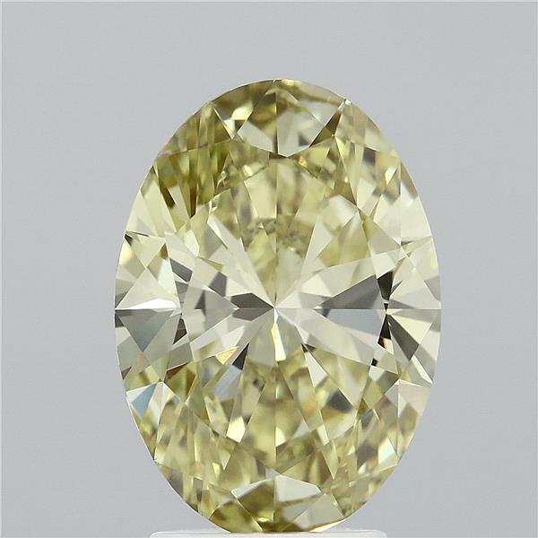 3.01ct Oval FANCY INTENSE YELLOW VS1 Lab Created Diamond