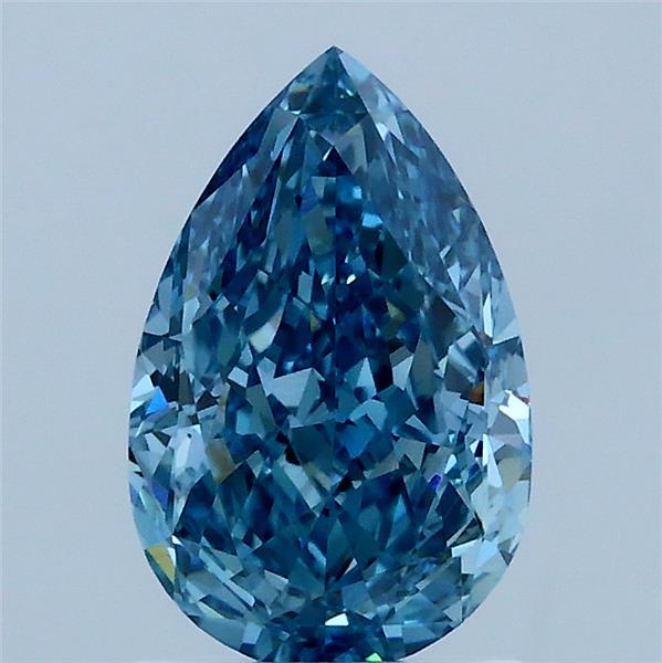 1.6ct Pear FANCY VIVID BLUE VS1 Lab Created Diamond