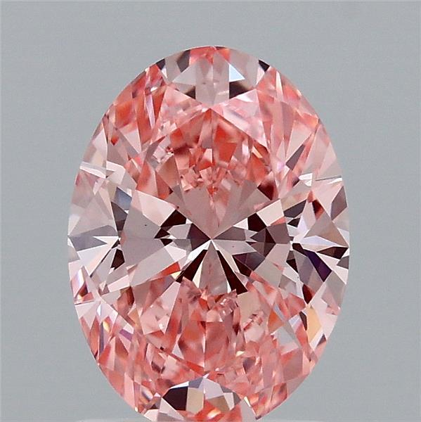 1.54ct Oval FANCY VIVID PINK VVS2 Lab Created Diamond