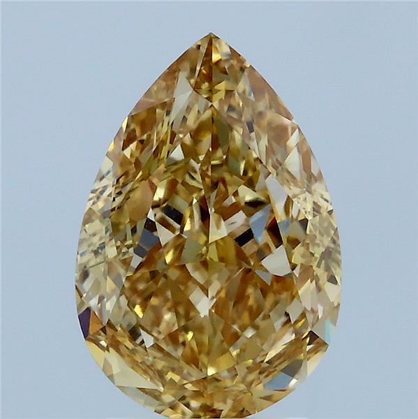 3.17ct Pear FANCY INTENSE YELLOW VS1 Lab Created Diamond