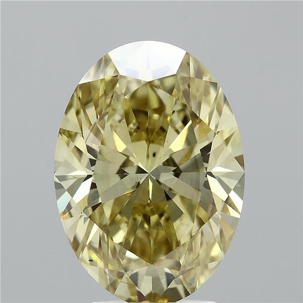 4.05ct Oval FANCY INTENSE YELLOW VS2 Lab Created Diamond