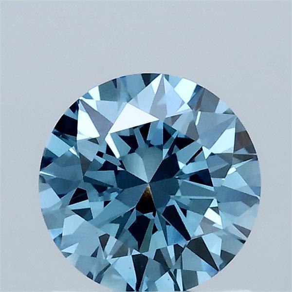 1ct Round FANCY VIVID BLUE VVS2 Lab Created Diamond