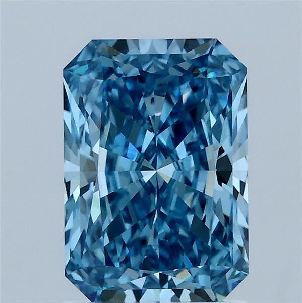 1.61ct Radiant FANCY VIVID BLUE VS1 Lab Created Diamond