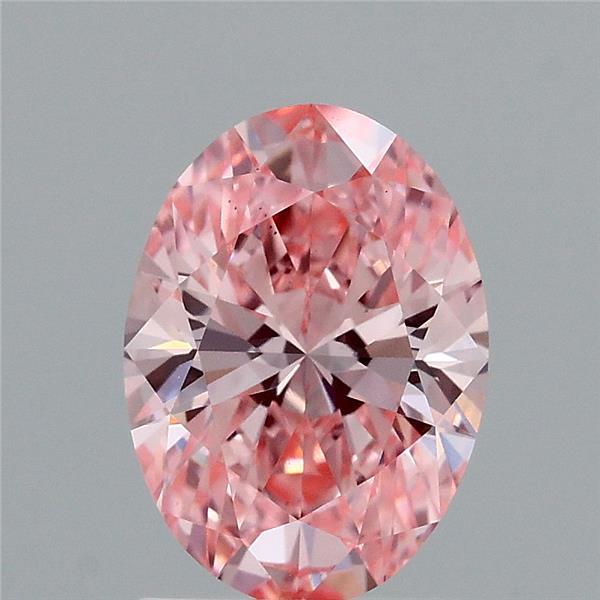 1.55ct Oval FANCY VIVID PINK VS1 Lab Created Diamond