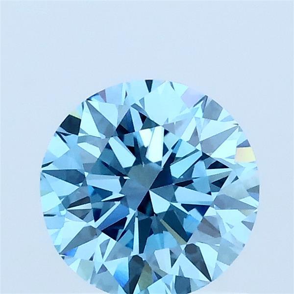 1ct Round FANCY VIVID BLUE VS1 Lab Created Diamond