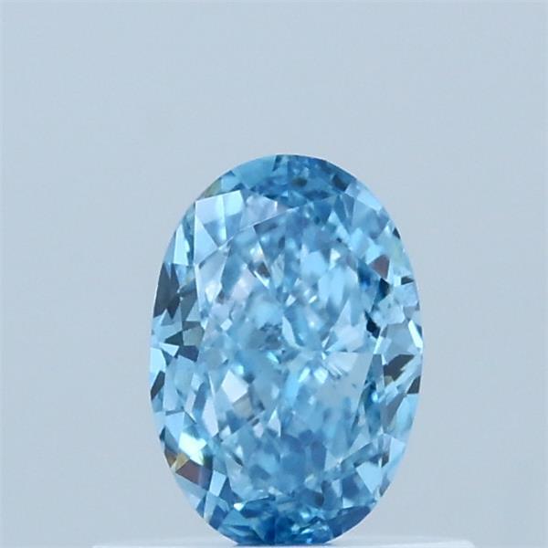 0.58ct Oval FANCY VIVID BLUE VVS2 Lab Created Diamond