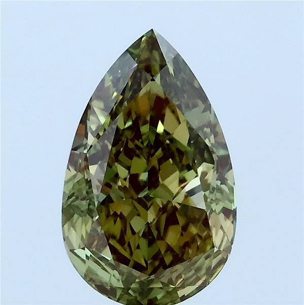 2.03ct Pear FANCY INTENSE GREEN VVS2 Lab Created Diamond