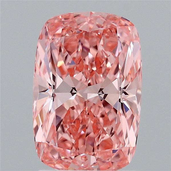 2.1ct Cushion FANCY VIVID PINK VVS2 Lab Created Diamond
