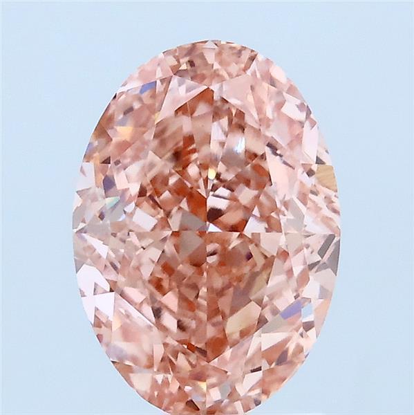 2.27ct Oval FANCY INTENSE PINK VVS2 Lab Created Diamond