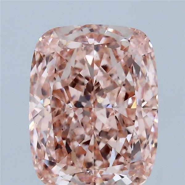 4.18ct Cushion FANCY INTENSE PINK VS1 Lab Created Diamond