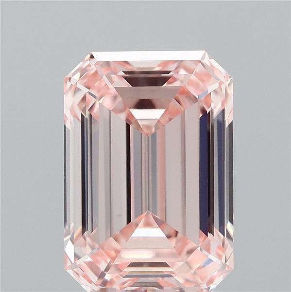 2.03ct Emerald FANCY INTENSE PINK VS1 Lab Created Diamond
