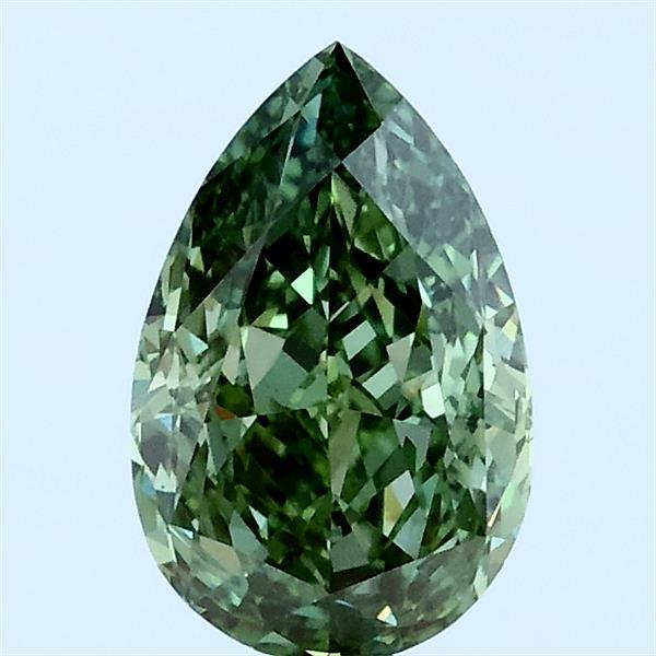 1ct Pear FANCY VIVID GREEN VS1 Lab Created Diamond