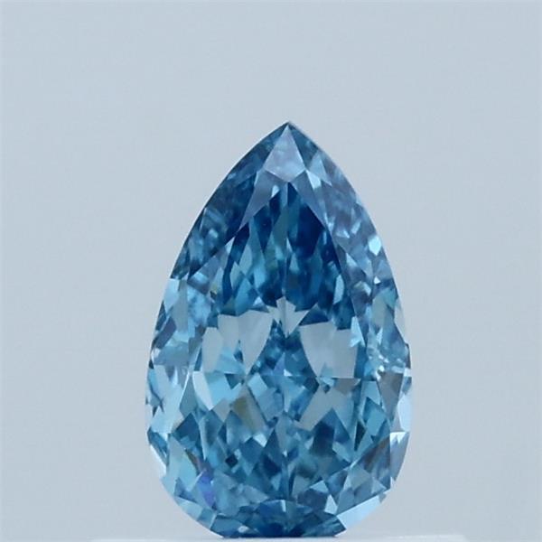 0.57ct Pear FANCY VIVID BLUE VVS2 Lab Created Diamond