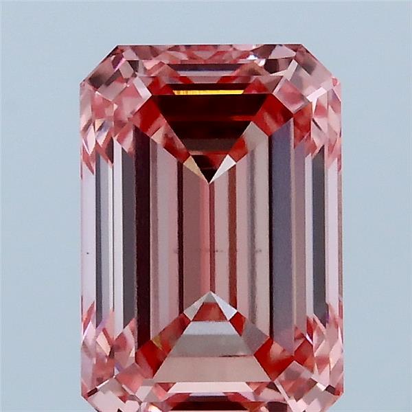 2.23ct Emerald FANCY VIVID PINK VS1 Lab Created Diamond