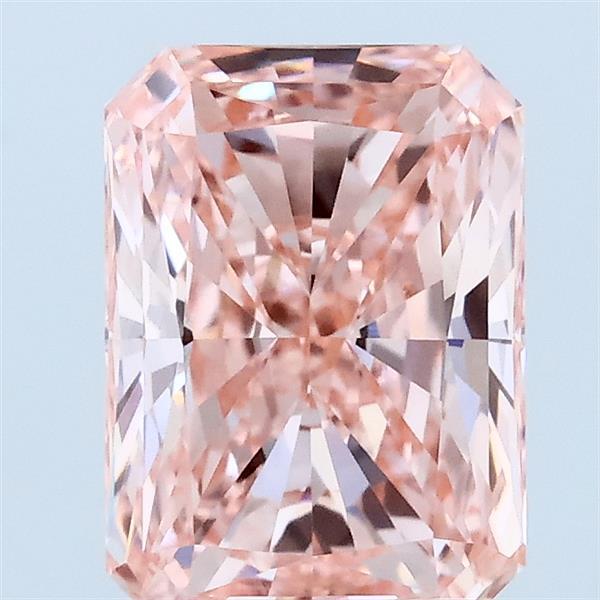 2.03ct Radiant FANCY VIVID PINK VVS2 Lab Created Diamond