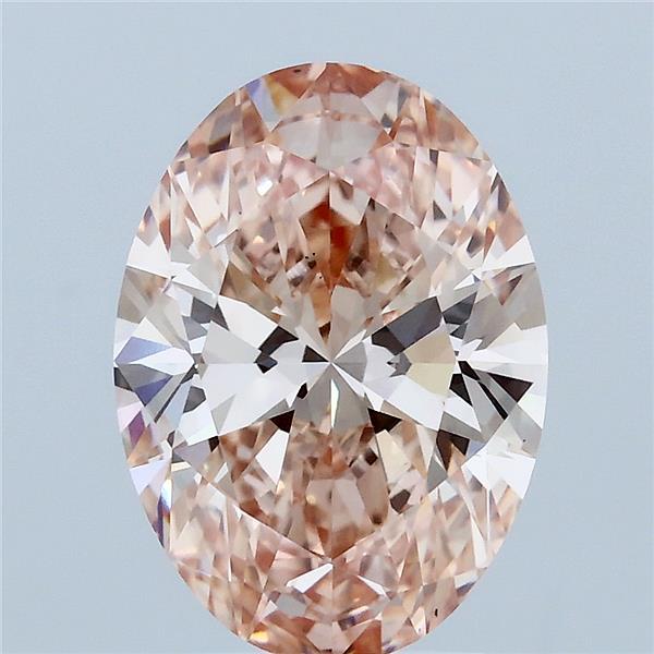 3ct Oval FANCY INTENSE PINK VS1 Lab Created Diamond