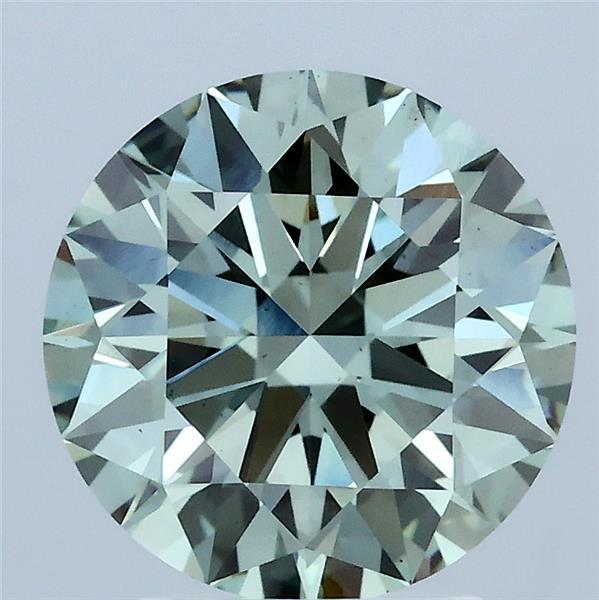 2.8ct Round FANCY VIVID GREEN VS2 Lab Created Diamond
