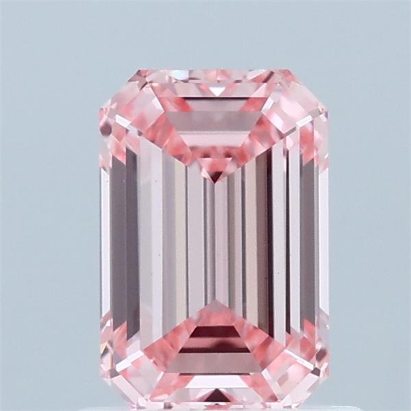 1ct Emerald FANCY VIVID PINK VVS2 Lab Created Diamond