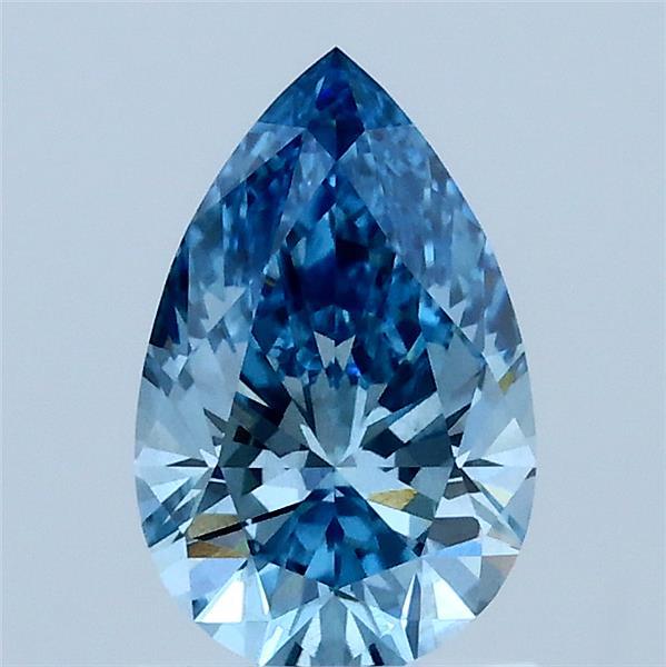 1.08ct Pear FANCY VIVID BLUE VS2 Lab Created Diamond