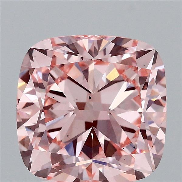 3.12ct Cushion FANCY INTENSE PINK VS2 Lab Created Diamond