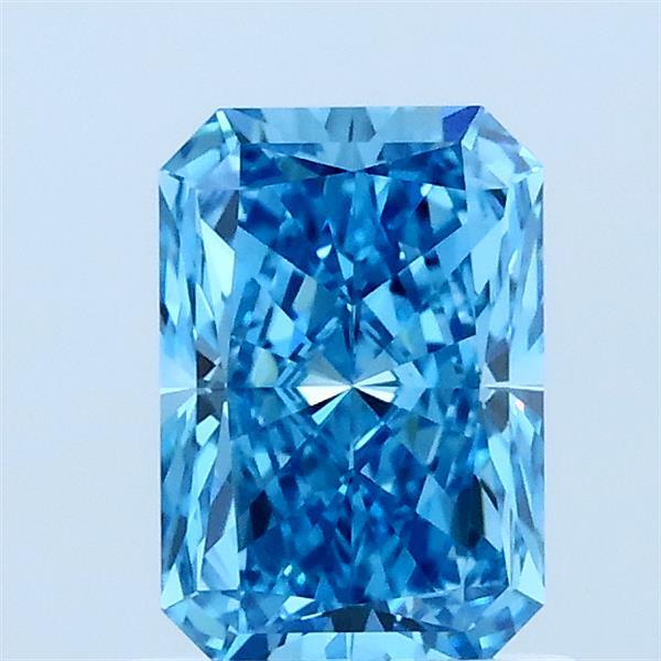 1.09ct Radiant FANCY VIVID BLUE VVS2 Lab Created Diamond