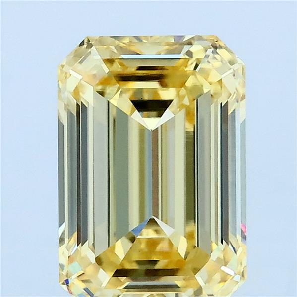 2.09ct Emerald FANCY INTENSE YELLOW VVS2 Lab Created Diamond