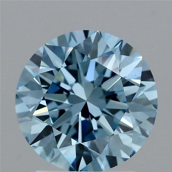 2.29ct Round FANCY VIVID BLUE VS1 Lab Created Diamond