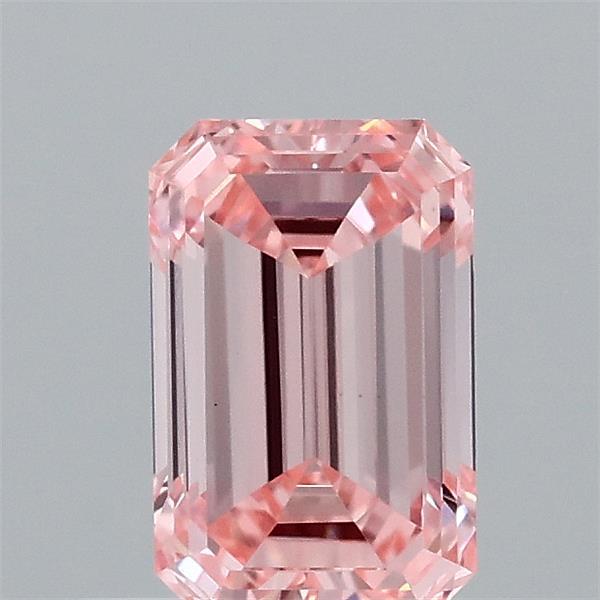 0.51ct Emerald FANCY VIVID PINK VS1 Lab Created Diamond