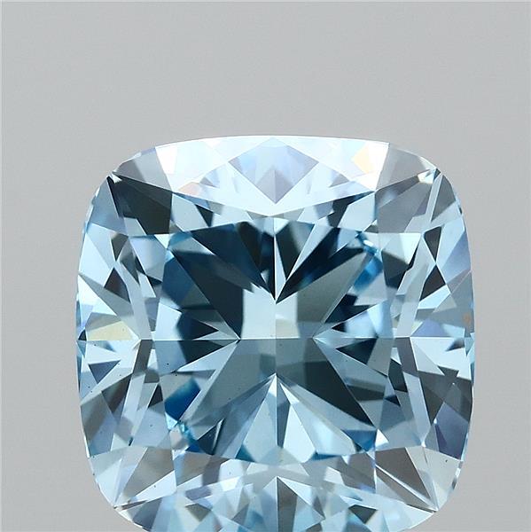 2.5ct Cushion FANCY VIVID BLUE VS1 Lab Created Diamond