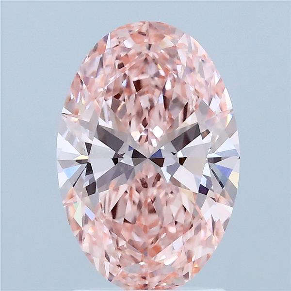 2ct Oval FANCY VIVID PINK VVS2 Lab Created Diamond