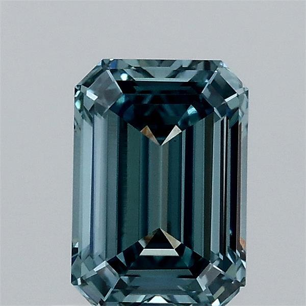 1.05ct Emerald FANCY VIVID BLUE VS1 Lab Created Diamond