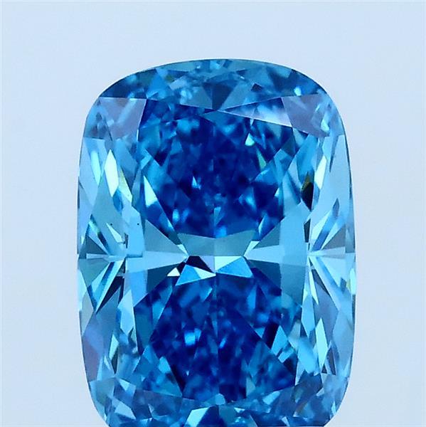 2.01ct Cushion FANCY VIVID BLUE VS1 Lab Created Diamond