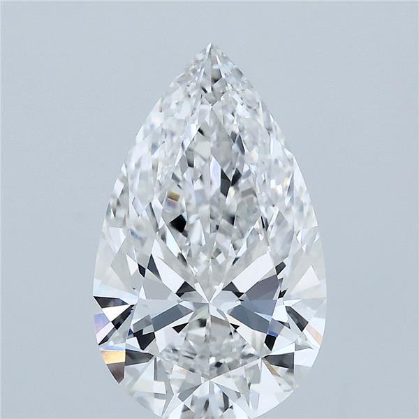 3.05ct Pear E VVS2 Lab Created Diamond
