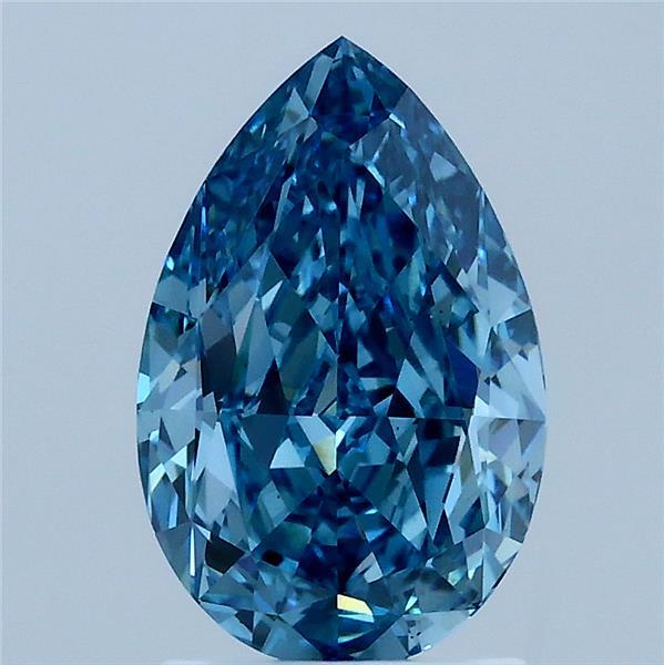 2.04ct Pear FANCY VIVID BLUE VS1 Lab Created Diamond