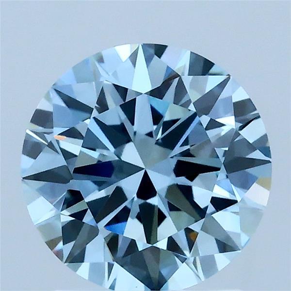 1.7ct Round FANCY VIVID BLUE VVS2 Lab Created Diamond