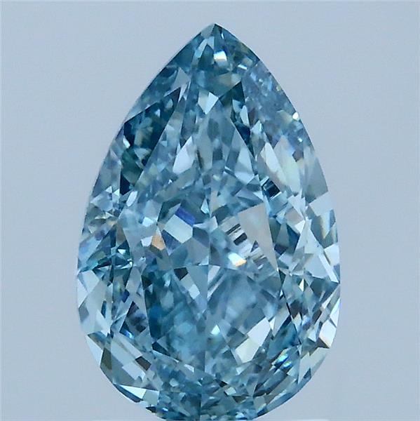 2.02ct Pear FANCY VIVID BLUE VS1 Lab Created Diamond