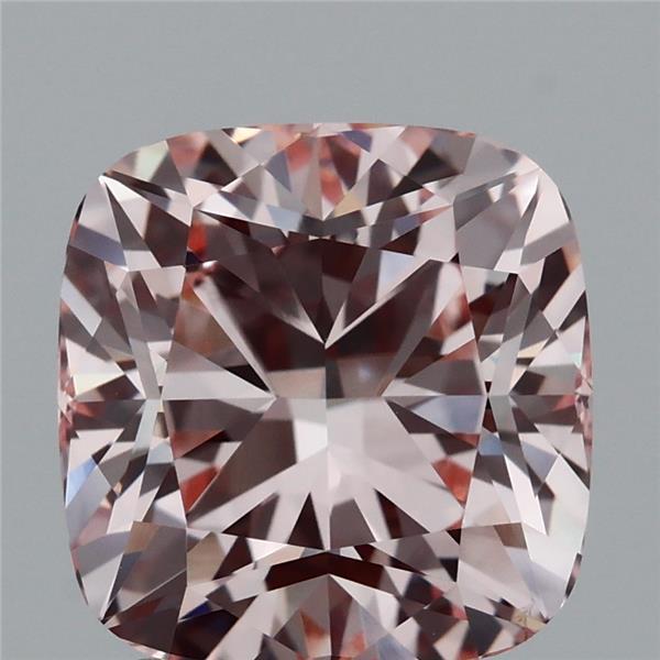 3.01ct Cushion FANCY PINK VS1 Lab Created Diamond