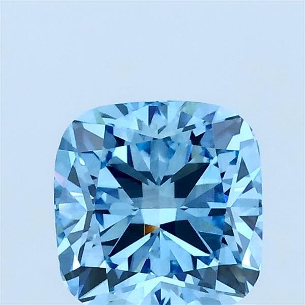 1.08ct Cushion FANCY VIVID BLUE VS2 Lab Created Diamond