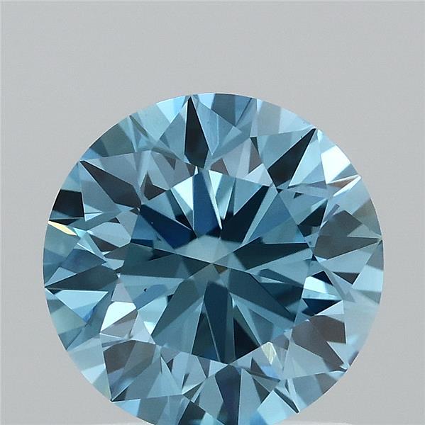 1.43ct Round FANCY VIVID BLUE VS1 Lab Created Diamond