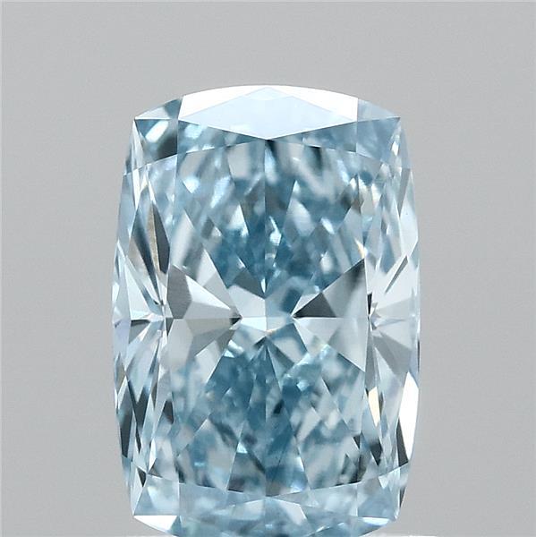 1.1ct Cushion FANCY VIVID BLUE VS1 Lab Created Diamond
