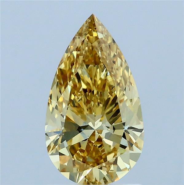 1.08ct Pear FANCY INTENSE YELLOW VVS2 Lab Created Diamond