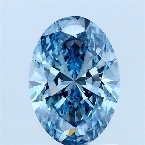 1.01ct Oval FANCY VIVID BLUE VS1 Lab Created Diamond