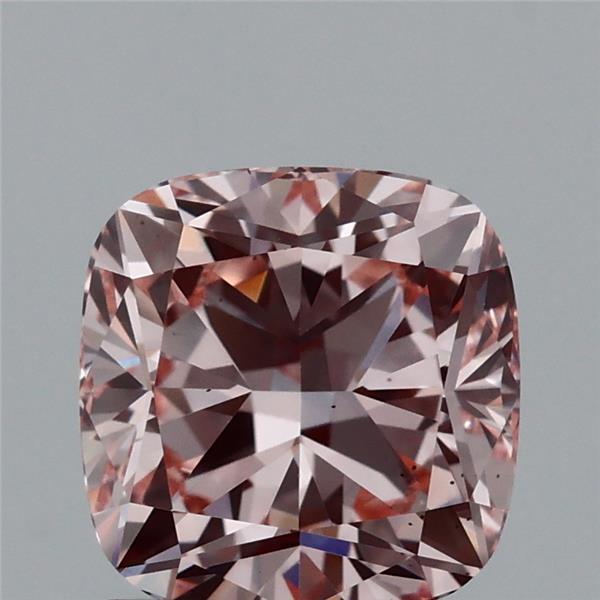 1.48ct Cushion FANCY INTENSE PINK VS2 Lab Created Diamond