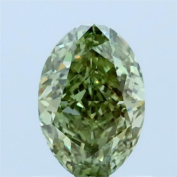 1.04ct Oval FANCY VIVID GREEN VVS2 Lab Created Diamond
