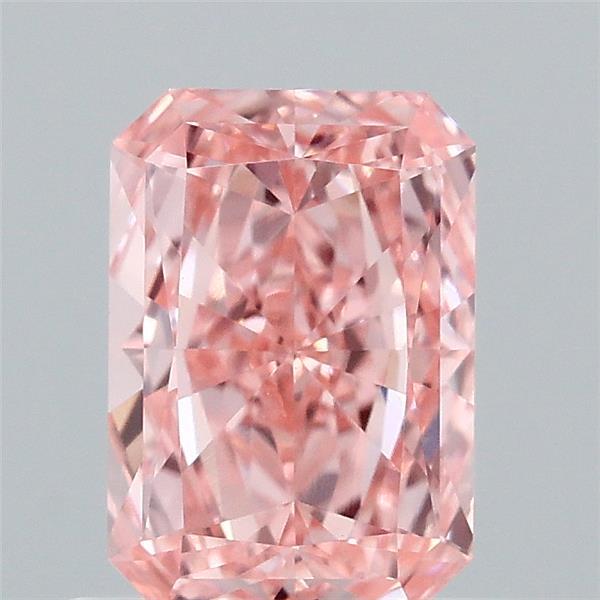 0.73ct Radiant FANCY VIVID PINK VS1 Lab Created Diamond