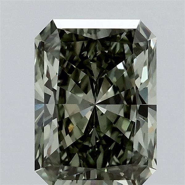 1.44ct Radiant FANCY VIVID GREEN VS1 Lab Created Diamond
