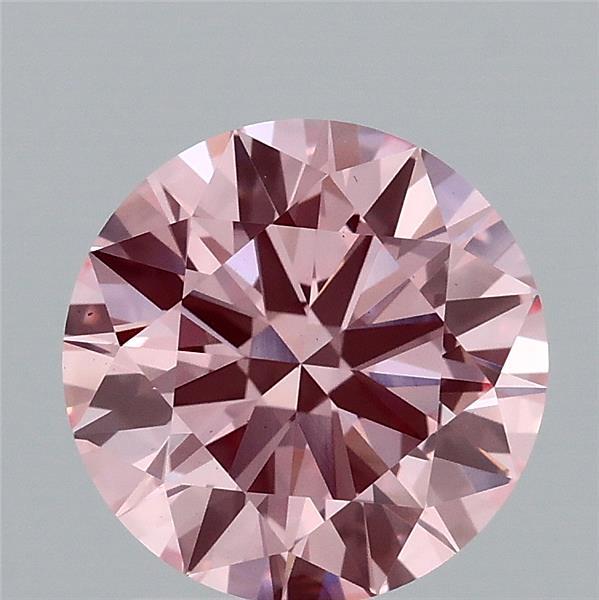 2.05ct Round FANCY VIVID PINK VS1 Lab Created Diamond