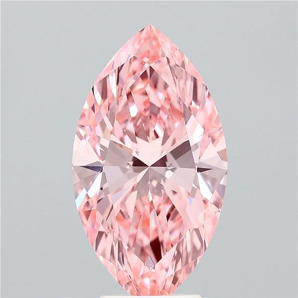 4.01ct Marquise FANCY VIVID PINK VS1 Lab Created Diamond