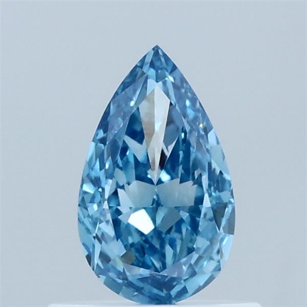 0.58ct Pear FANCY VIVID BLUE VVS2 Lab Created Diamond